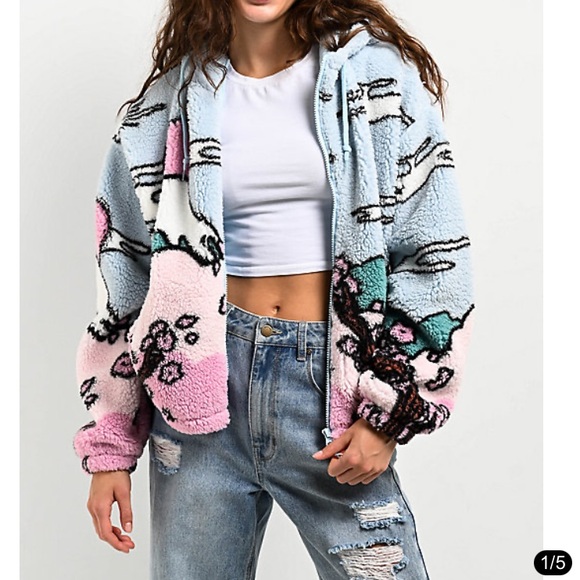 Empyre Raven Cherry Fleece Japanese Jacket M Medium Excellent - Picture 6 of 7